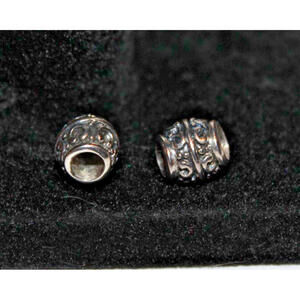 Vintage Sterling Silver Filigree Bead Charms Spacer Beads 6g European Style